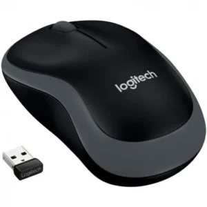 mouse inalámbrico logitech m185 – compacto, receptor usb, negro/gris