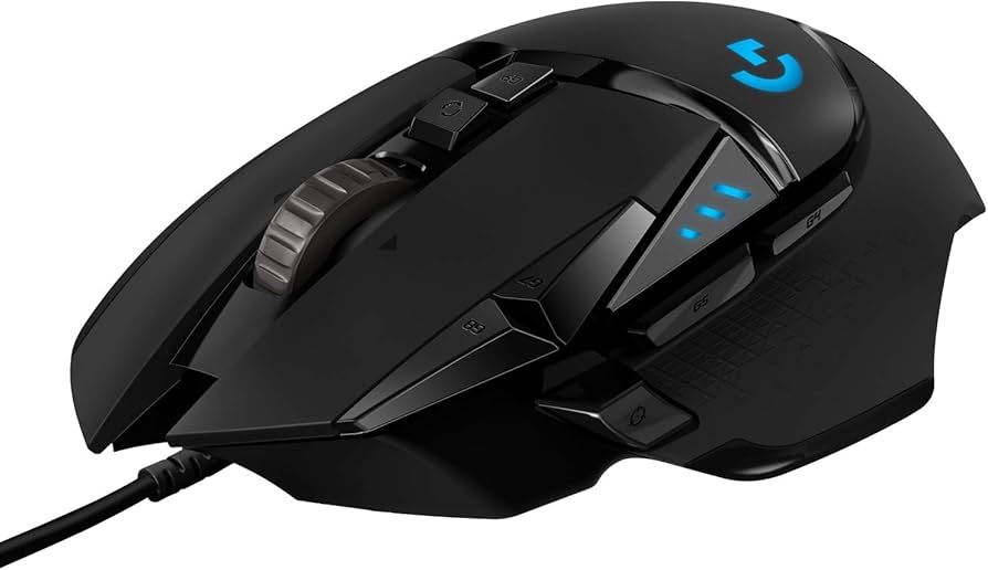 mouse gaming logitech g502 hero – sensor 25k, 11 botones programables, pesas ajustables