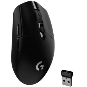 mouse gaming inalámbrico logitech g305 lightspeed – sensor hero 12k, 6 botones programables, negro